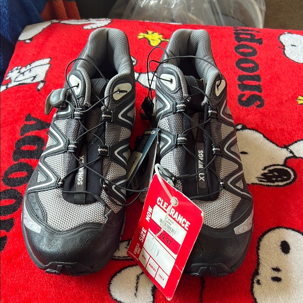 Salomon Black and Gray Athletic Shoes with Durable Traction